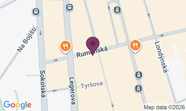 Karte — Rumunská 1720/12, Prag 2